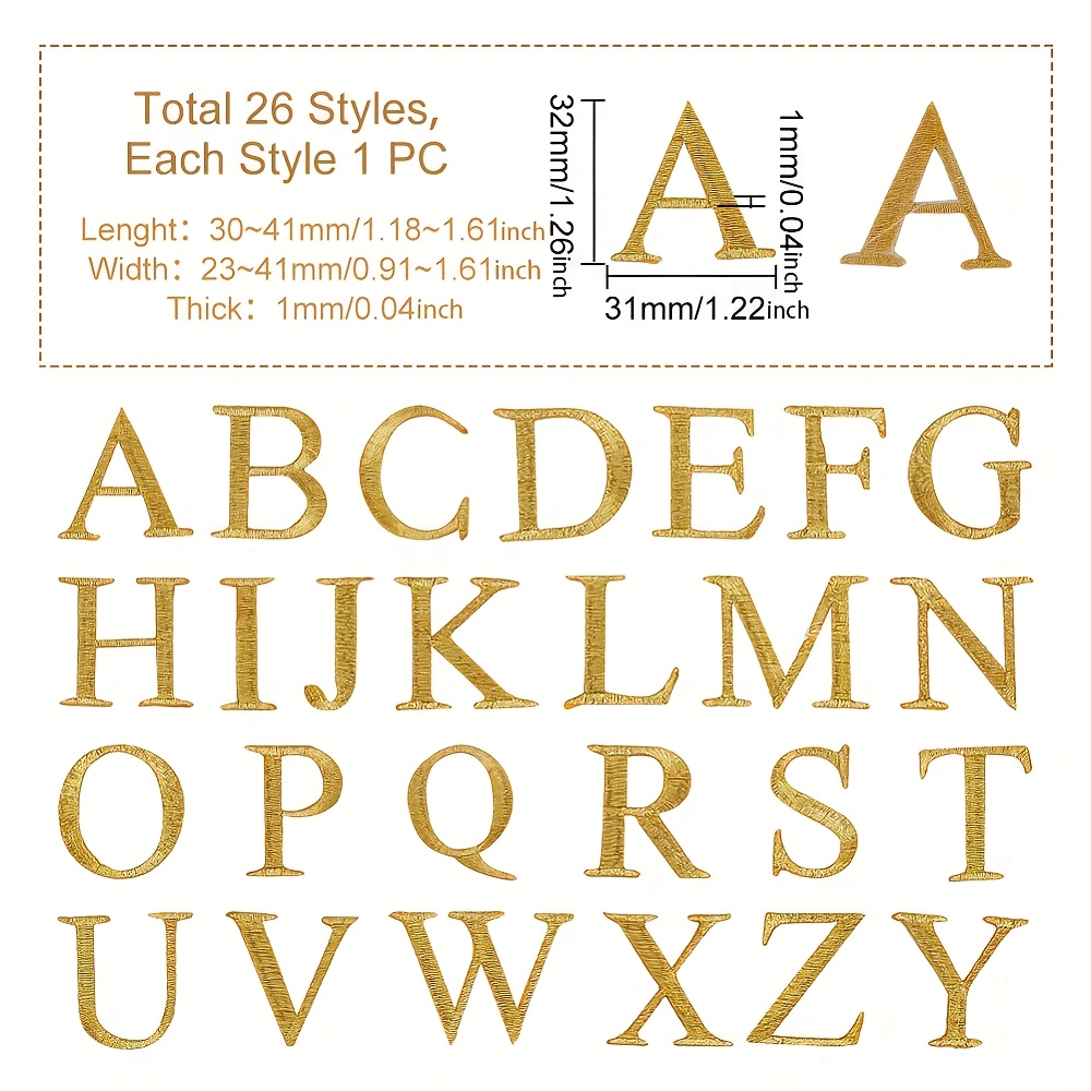 26pcs Embroidery Alphabet Decorations, DIY Craft Accessories